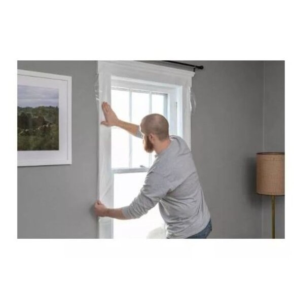 Duck 84" x 120" Max Strength Indoor Window Film Insulation Kit - Picture 10 of 10